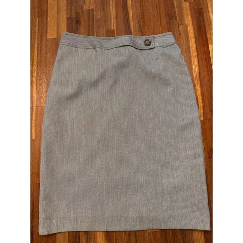 Antonio Melani Pencil Skirt Womens 2 Grey Excellent Lined Career Wear
